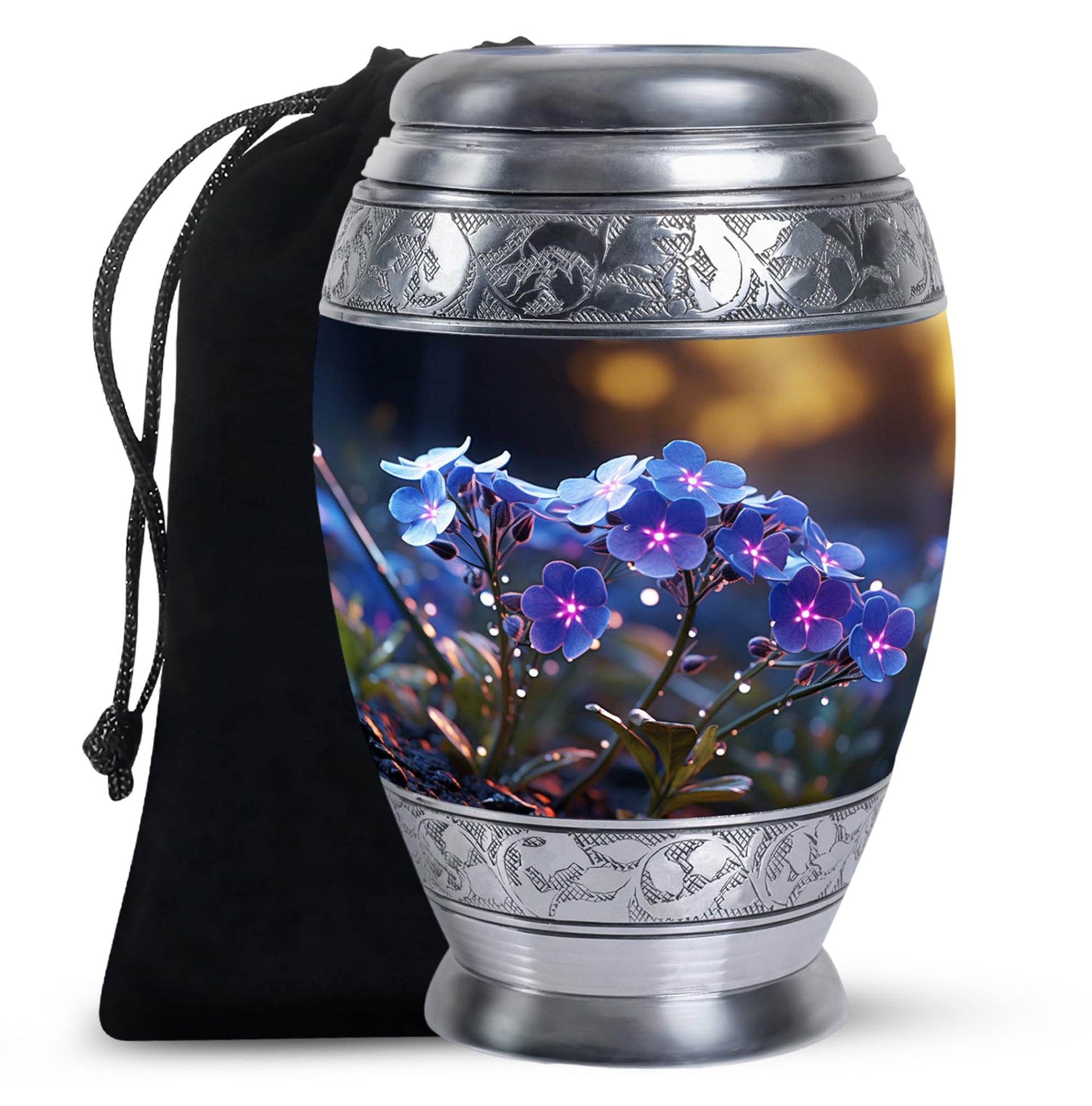Scorpion Grass Funeral Urn For Ashes - Decorative Aluminium Cremation Urn
