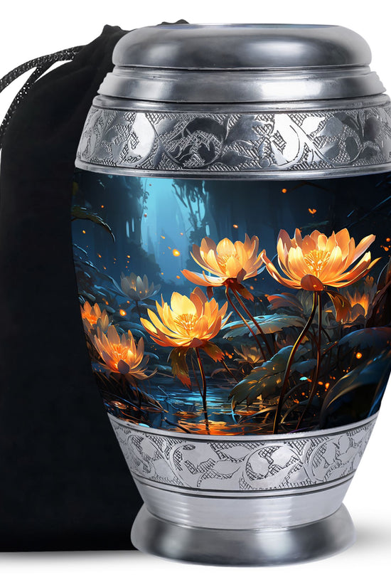 Elegant Lily Urn For Human Ashes - Large Cremation Urn