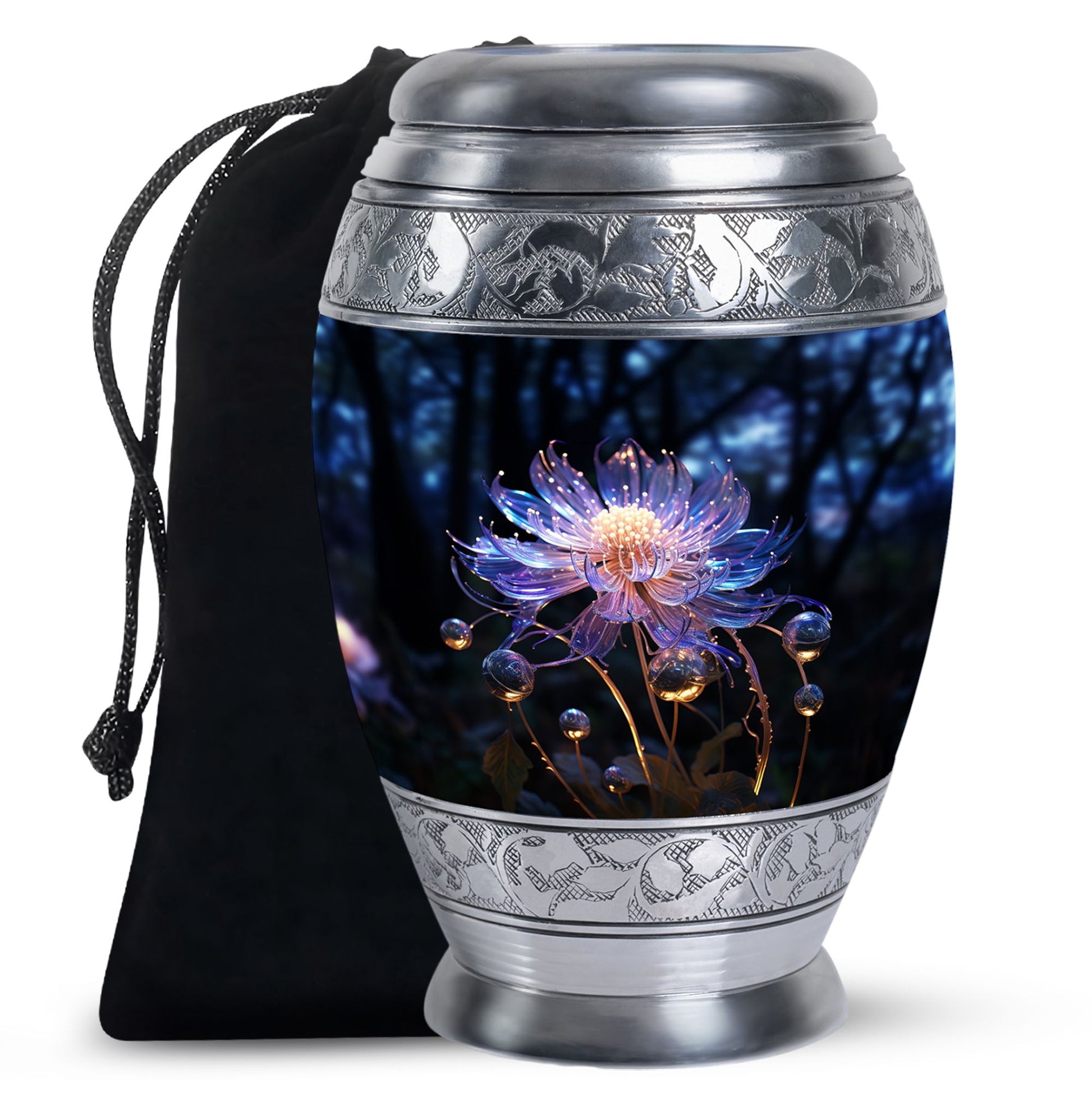 Beautiful Flower Cremation Urn - Forest Funeral Urn For Burial