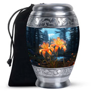 Nature Lily Memorial Urn - Burial Cremation Urn For Adult Ashes
