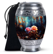 Pink Rose Memorial Urn - Large Memorial Urn For Male & Female