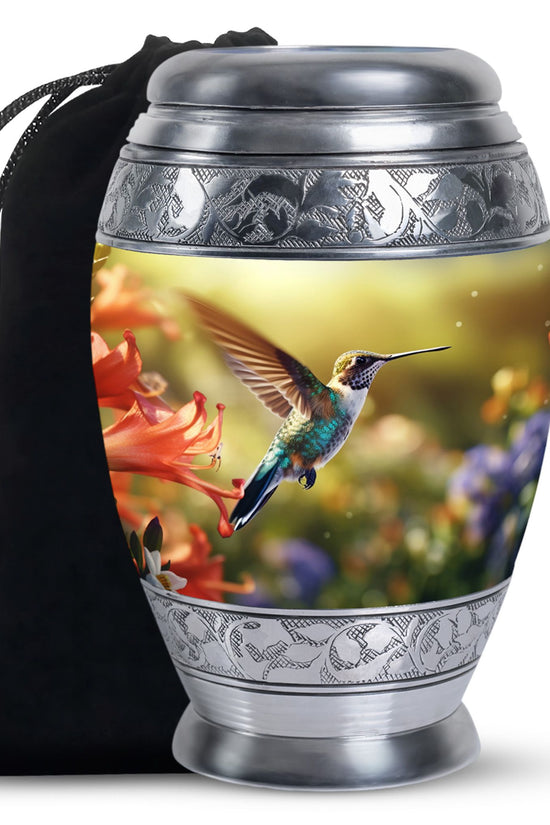 Hummingbird Theme Cremation Urn - Beautiful Memorial Urn For Loved Ones