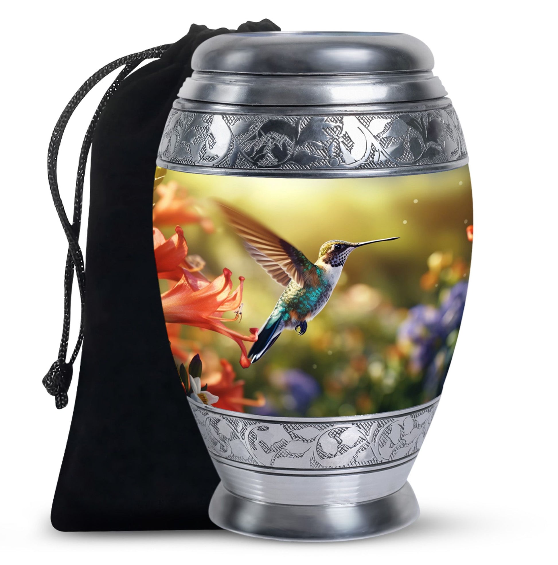 Hummingbird Theme Cremation Urn - Beautiful Memorial Urn For Loved Ones