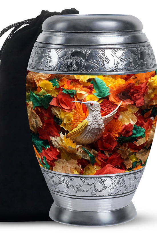 Classic Hummingbird Funeral Urn - Artistic Cremation Urn For Adult Ashes
