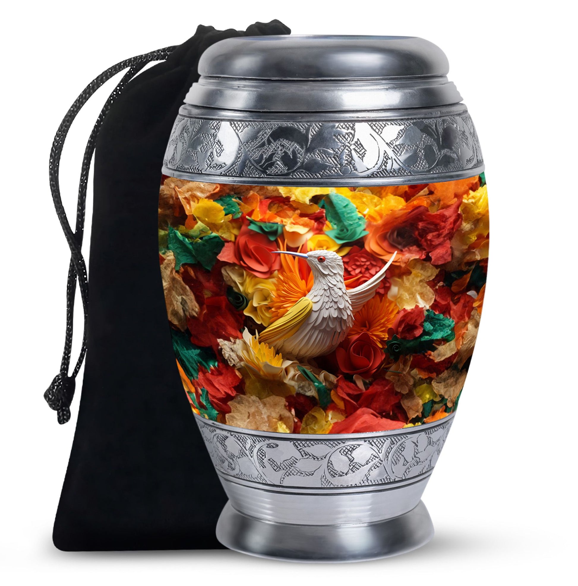 Classic Hummingbird Funeral Urn - Artistic Cremation Urn For Adult Ashes