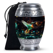 Crystal Hummingbird Theme Cremation Urn - Luxury Funeral Urn For Loved Ones