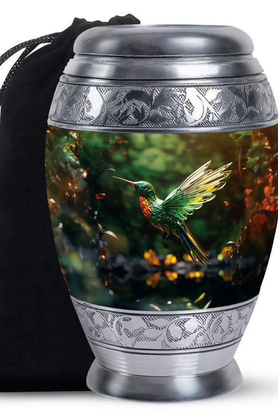 Hummingbird Memorial Urn - Crystal Decorative Urn For Human Ashes