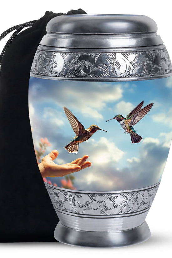 Couple Hummingbird Cremation Urn - Elegent Memorial Urn For Loved Ones