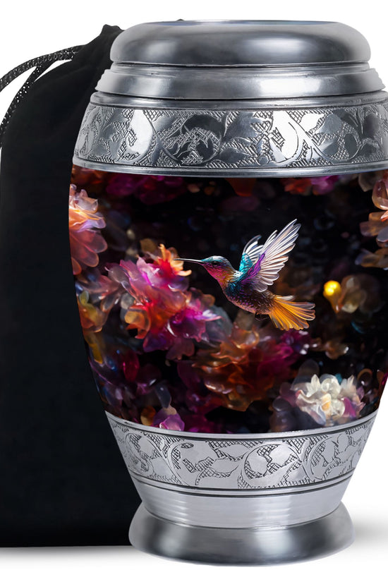 Unique Hummingbird Funeral Urn - Decorative Memorial Urn For Human Ashes
