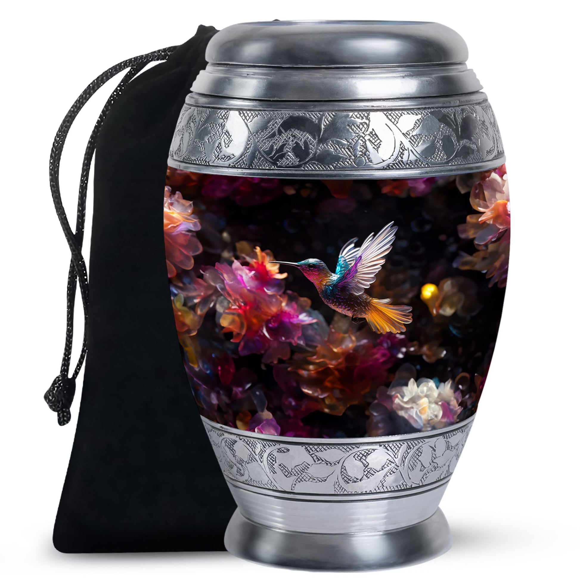 Unique Hummingbird Funeral Urn - Decorative Memorial Urn For Human Ashes