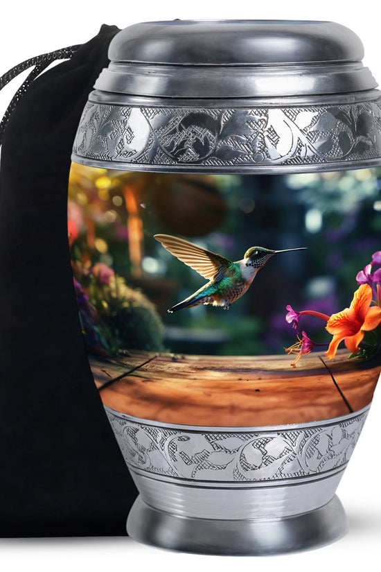 Hummingbird Funeral Urn - Large Memorial Urn For Male & Female