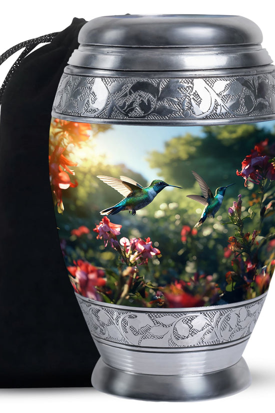 Peaceful Hummingbird Memorial Urn - Nature Funeral Urn For Loved Ones