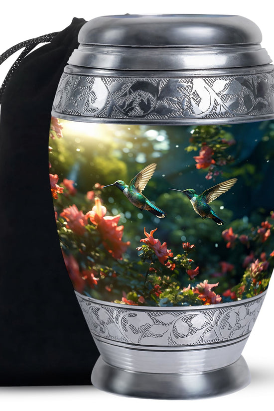 Flying Hummingbird Memorial Urn – Nature Inspired Funeral Urn For Ashes