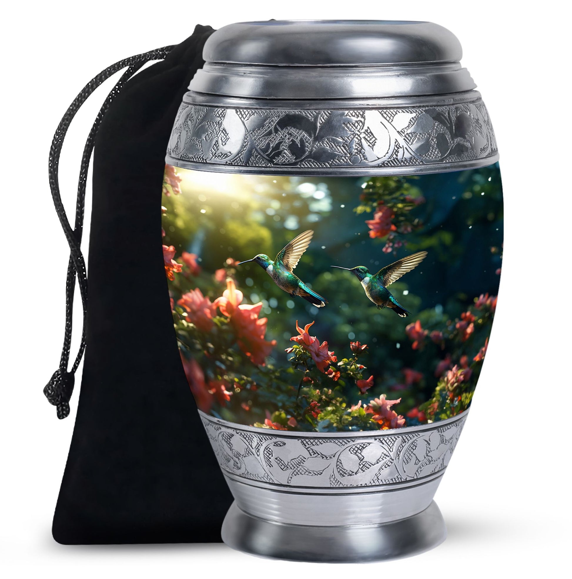 Flying Hummingbird Memorial Urn – Nature Inspired Funeral Urn For Ashes