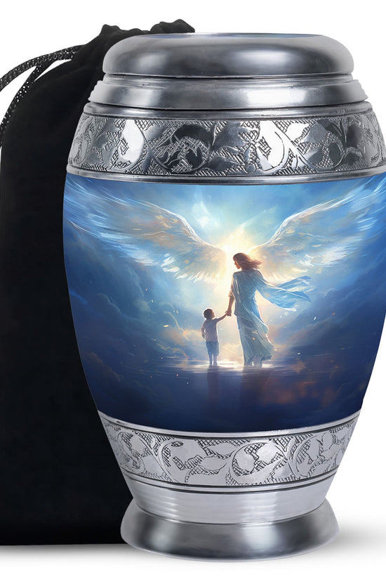 Divine Angel Light Memorial Urn - Spiritual Cremation Urn For Loved Ones