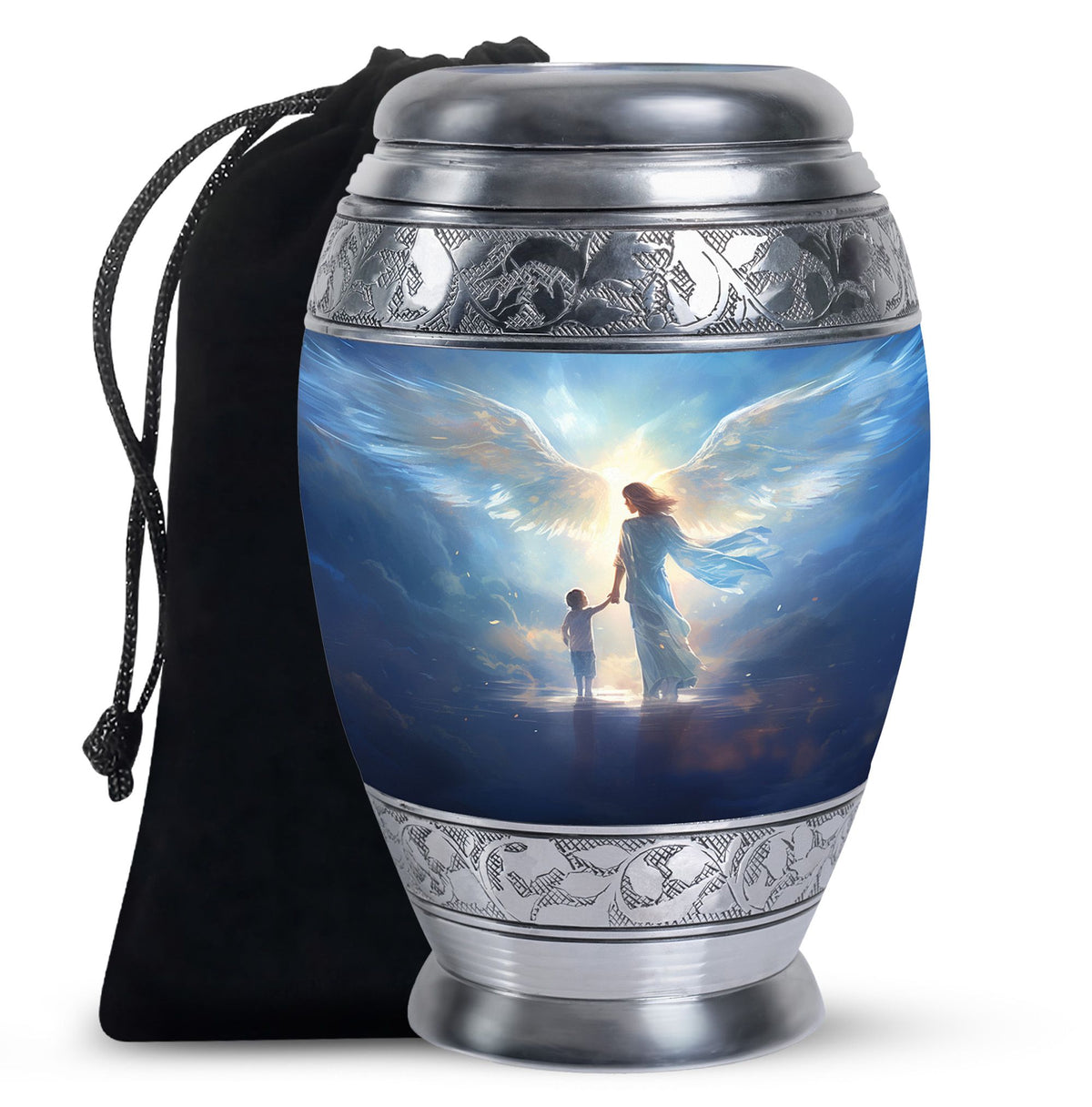 Divine Angel Light Memorial Urn - Spiritual Cremation Urn For Loved Ones