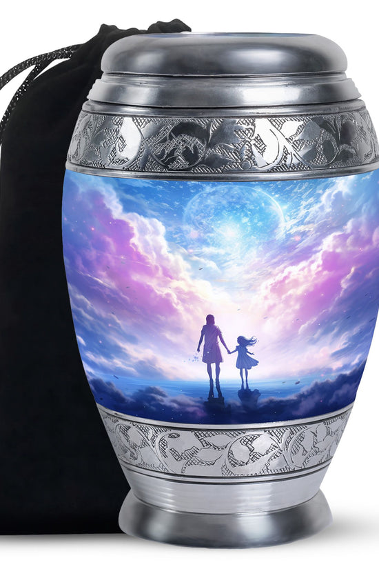 Peaceful Sky Memorial Urn - Heavenly Angel Cremation Urn For Loved Ones