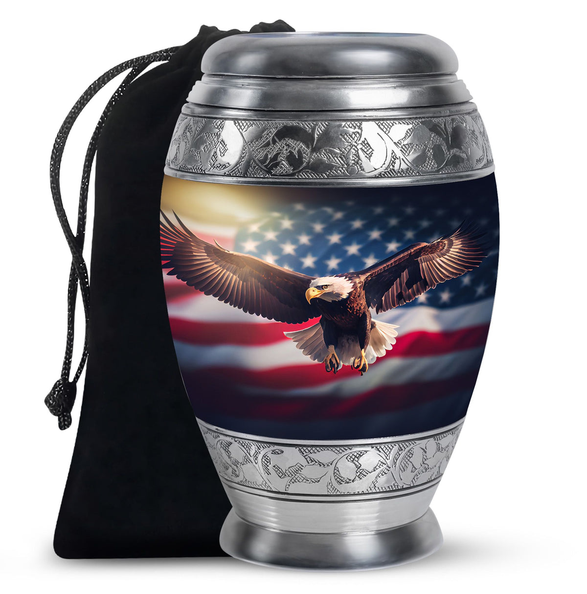 American Tribute Cremation Urn - Military Funeral Urn For Male & Female