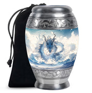 Mystic Blue Dragon Cremation Urn For Adult - Artistic Funeral Urn For Ashes