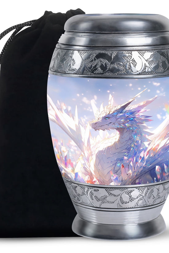 Crystal Dragon Spirit Funeral Urn For Human Ashes - Decorative Burial Urn