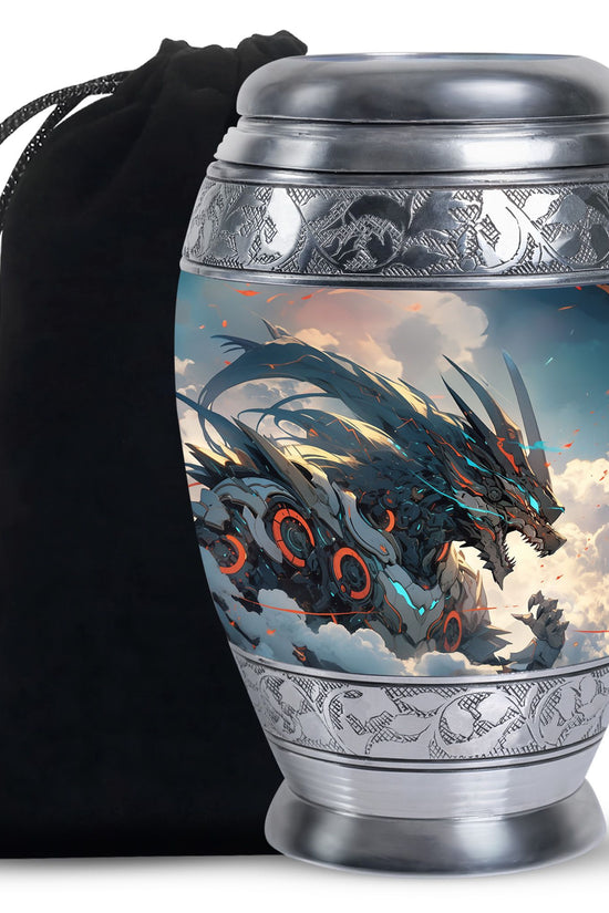 Dragon Warrior Memorial Urn For Adults - Premium Funeral Urn For Adult Ashes