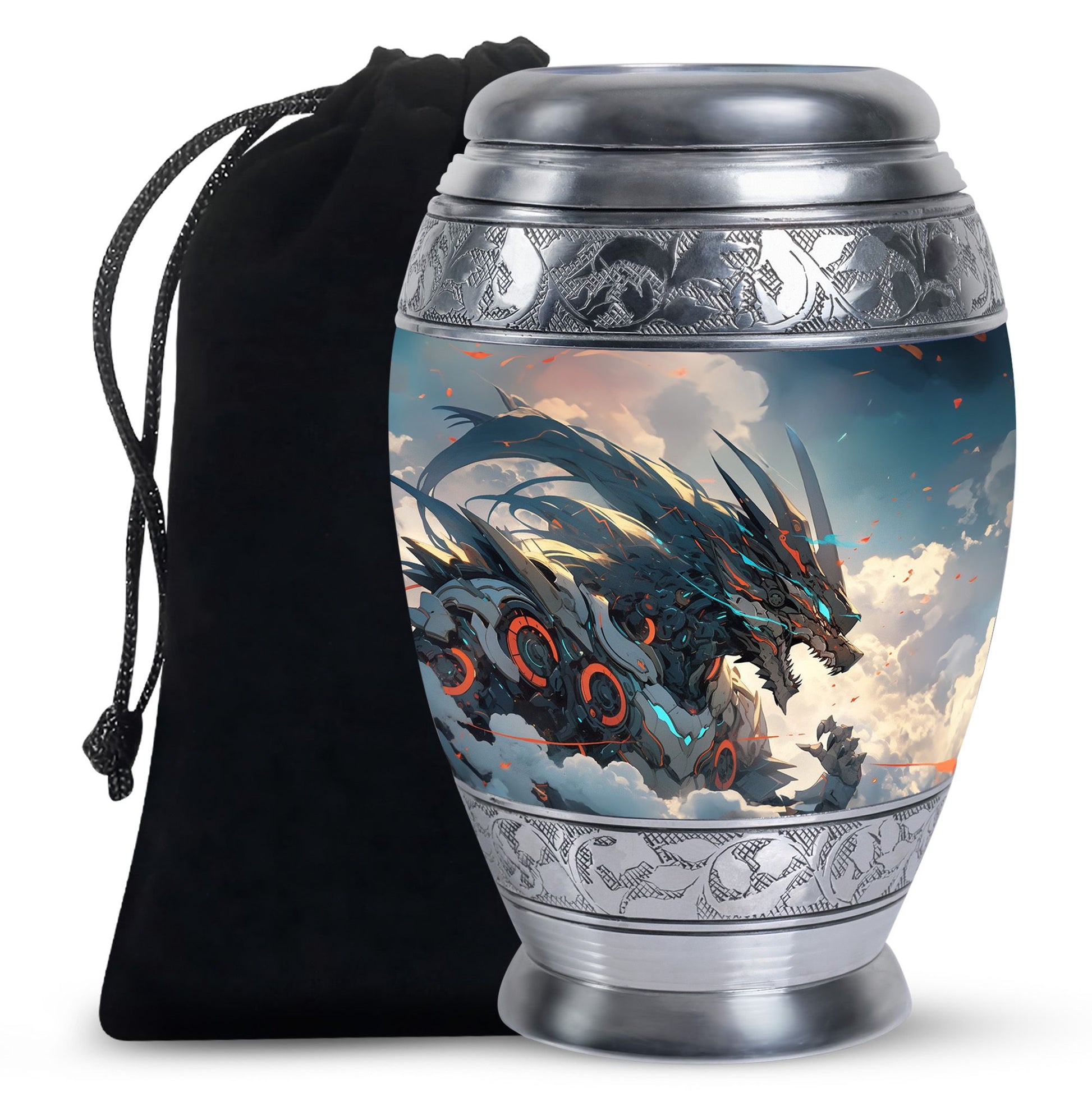 Dragon Warrior Memorial Urn For Adults - Premium Funeral Urn For Adult Ashes