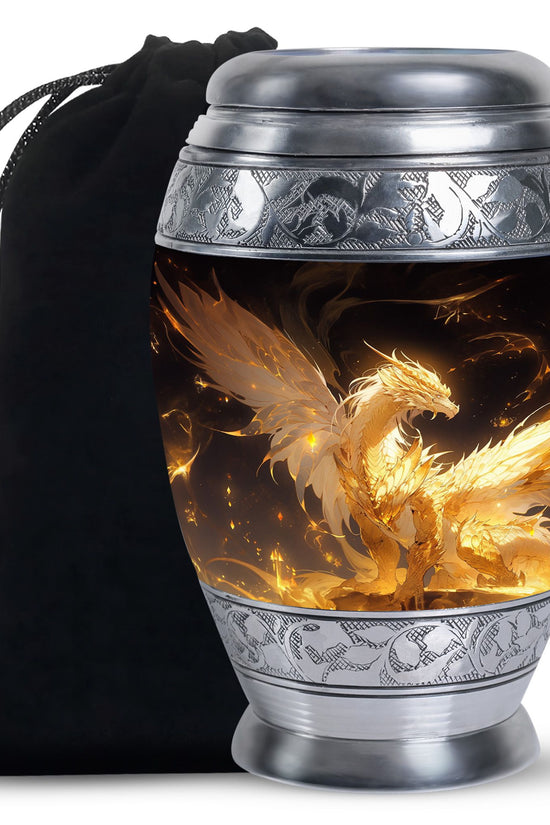 Celestial Dragon Flame Cremation Urn - Premium Adult Urn For Ashes