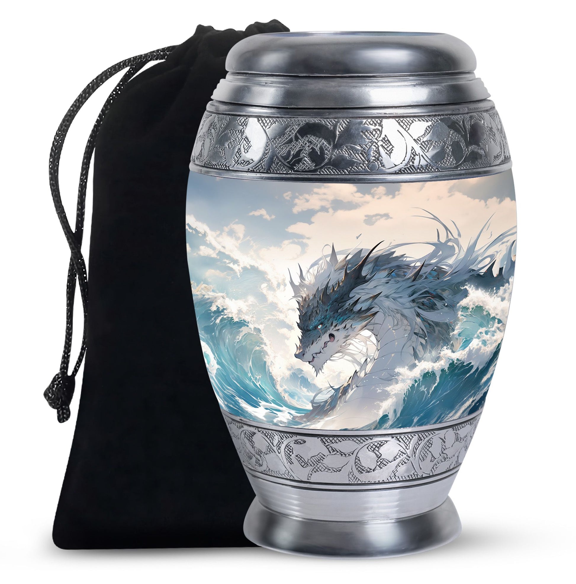 Dragon Mountain Fantasy Cremation Urn - Burial Urn For Adult Ashes