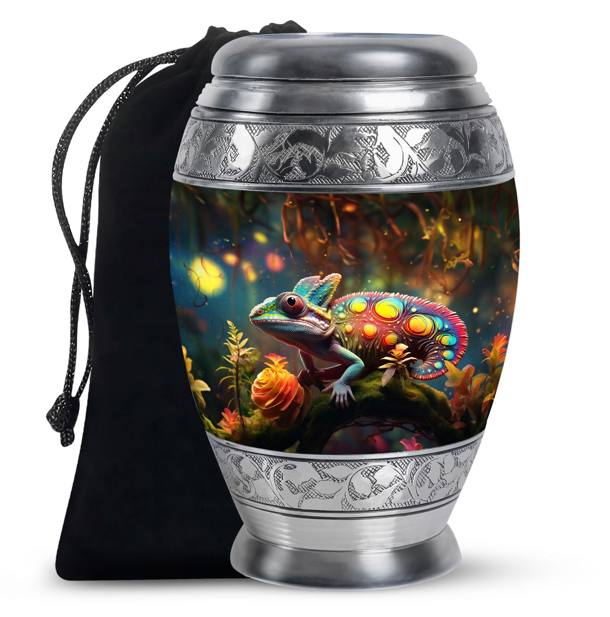 Fierce Crimson Dragon Cremation Urn For Human Ashes - Red Funeral Urn