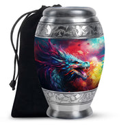 Colourful Artistic Cremation Urn - Large Memorial Urn For Adult Ashes