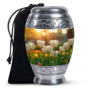 Peaceful Tulip Funeral Urn - Large Memorial Urn For Human Ashes