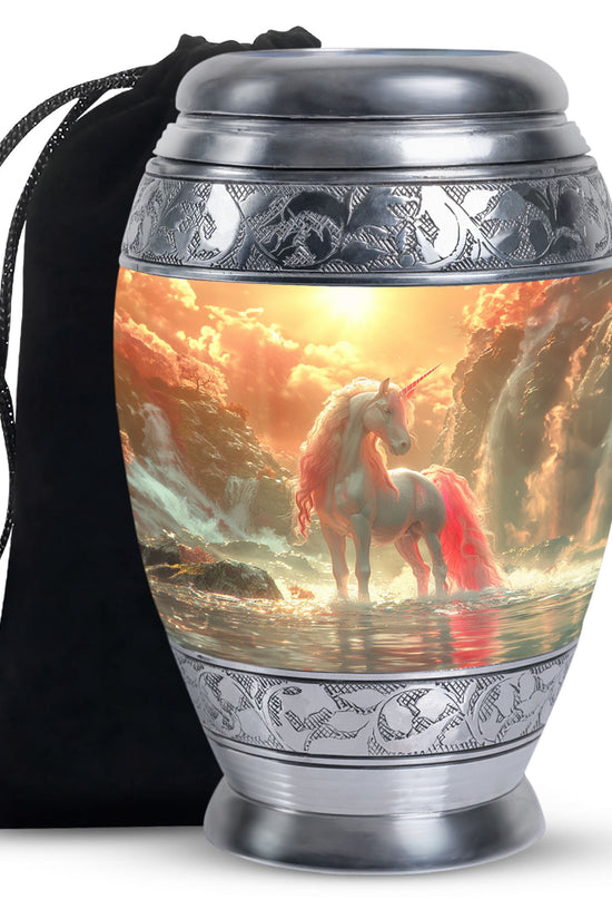 Unicorn Theme Memorial Urn - Beautiful Cremation Urn For Human Ashes