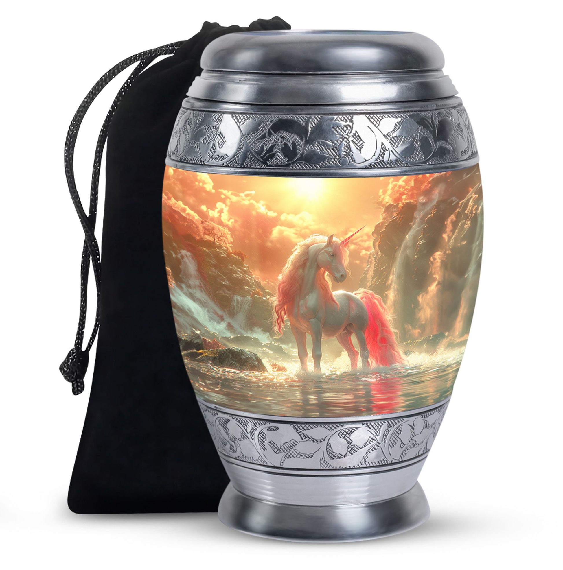 Unicorn Theme Memorial Urn - Beautiful Cremation Urn For Human Ashes