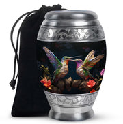 Paper Artistic Hummingbird Cremation Urn - Black Aluminium Urn For Burial