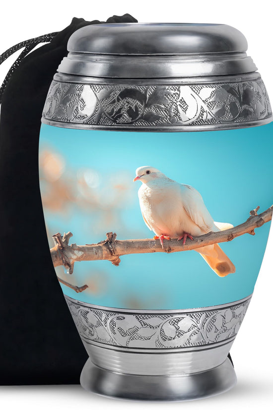 Dove Funeral Urn - Large Memorial Urn For Male & Female