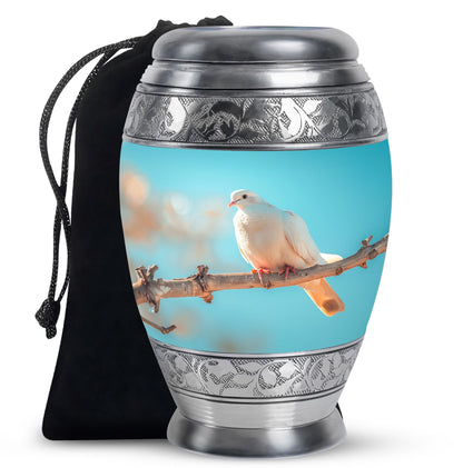 Dove Funeral Urn - Large Memorial Urn For Male & Female