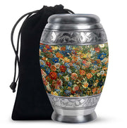 Nature Blossom Funeral Urn For Human Ashes - Artistic Floral Landscape Urn