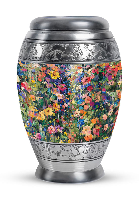 Beautiful Artistic Flower Cremation Urn - Elegant Memorial Urn For Ashes
