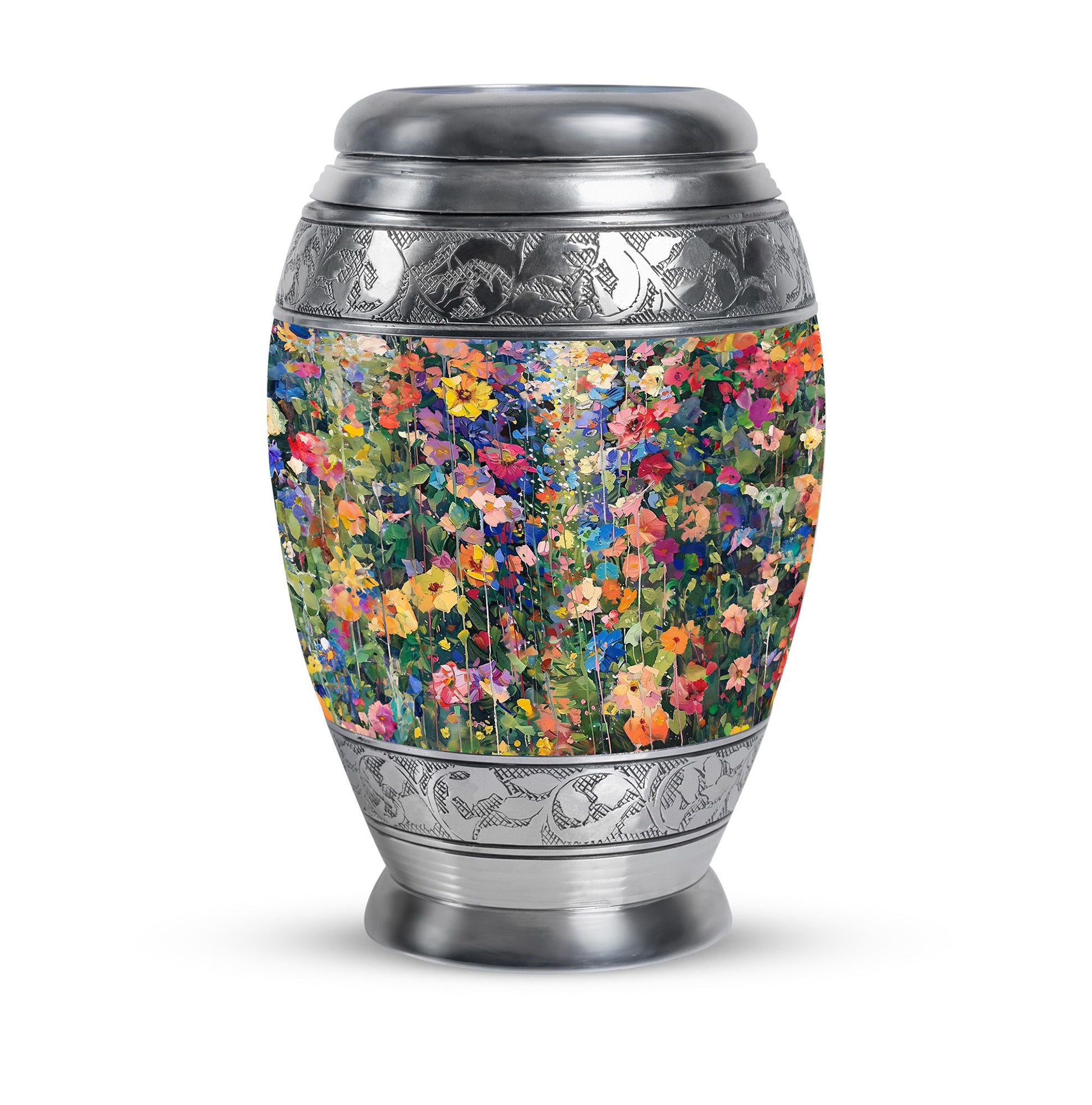 Beautiful Artistic Flower Cremation Urn - Elegant Memorial Urn For Ashes
