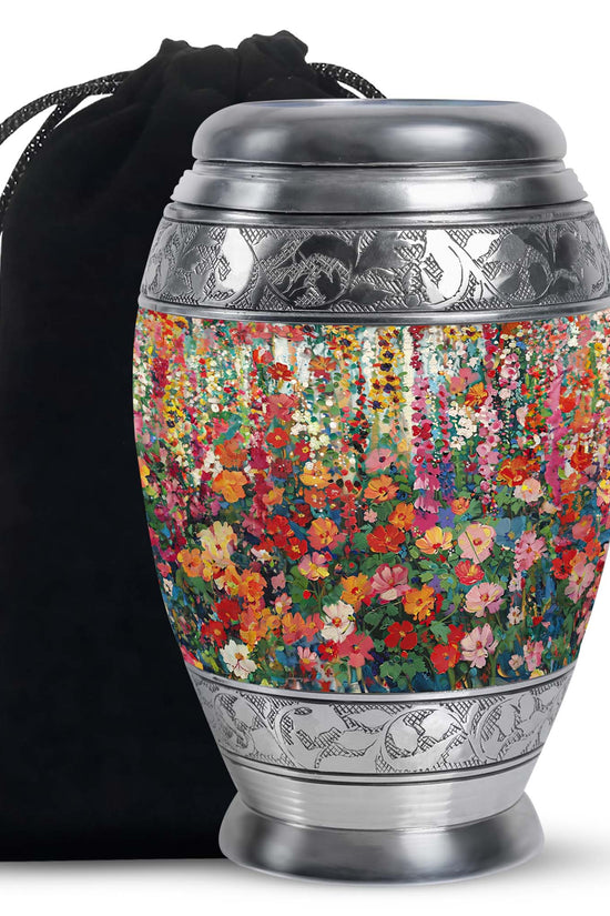 Artistic Flower Memorial Urn - Cremation Urn For Adult Ashes