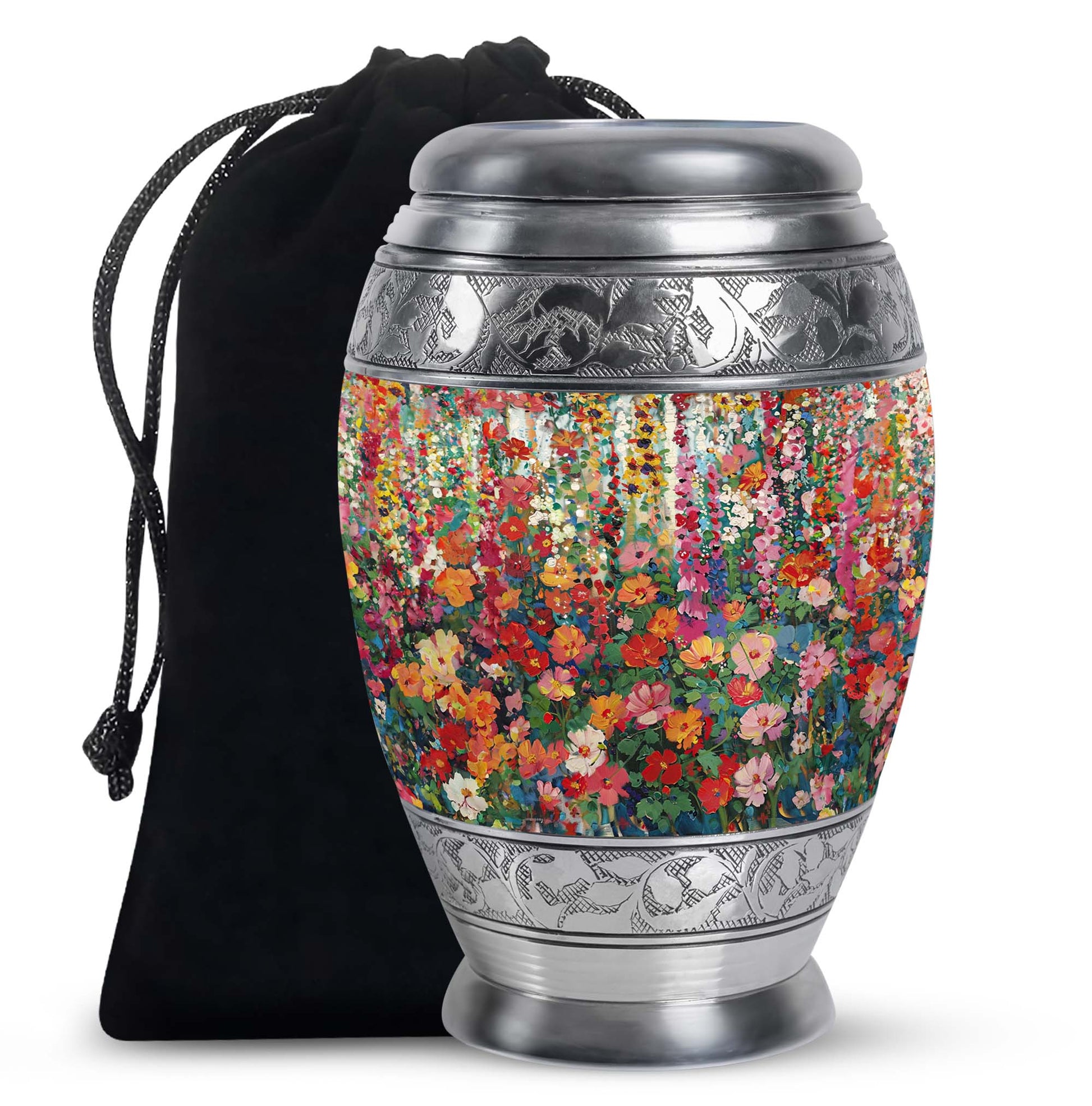 Artistic Flower Memorial Urn - Cremation Urn For Adult Ashes