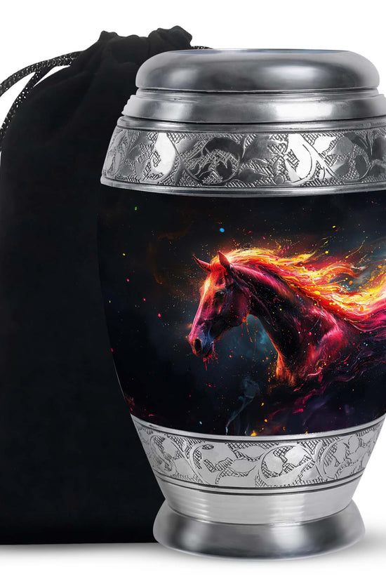Horse Tribute Memorial Urn - Nature Tribute Funeral Urn For Ashes