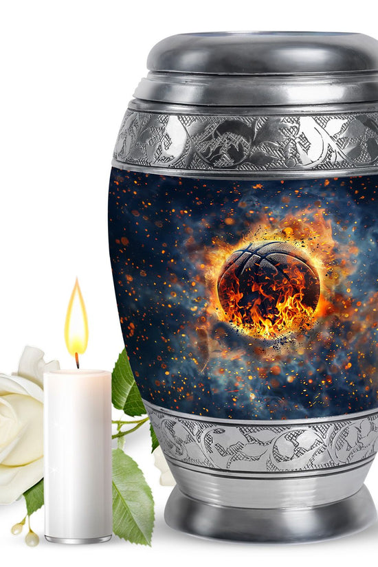 Basketball Funeral Urn - Aluminum Urn For Human Ashes