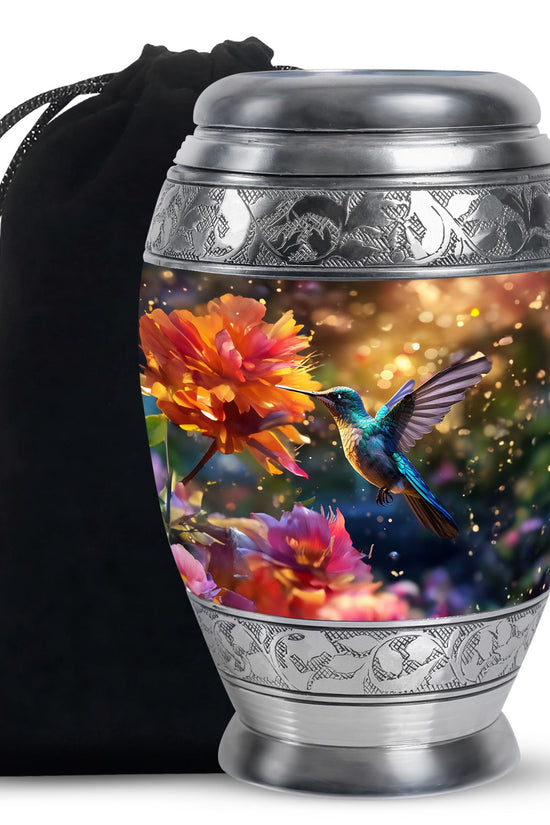 Nature Hummingbird Cremation Urn - Decorative Cremation Urn For Loved Ones