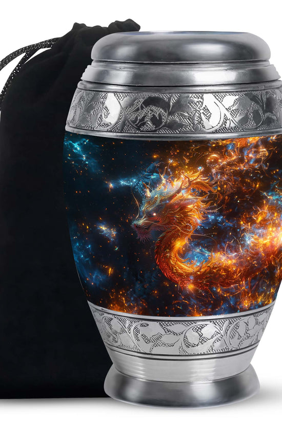 Royal Dragon King Memorial Urn For Human Ashes - Luxury Aluminium Urn