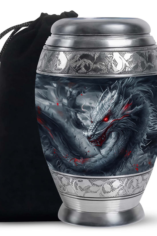Dragon Funeral Urn For Human Ashes - Large Aluminium Urn For Adult Ashes