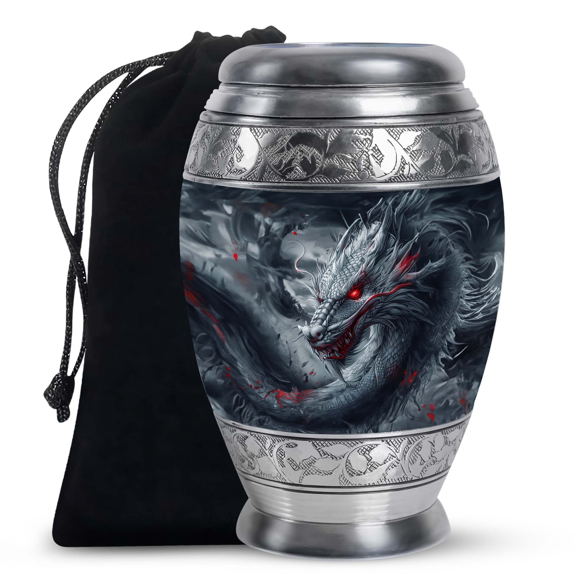 Dragon Funeral Urn For Human Ashes - Large Aluminium Urn For Adult Ashes