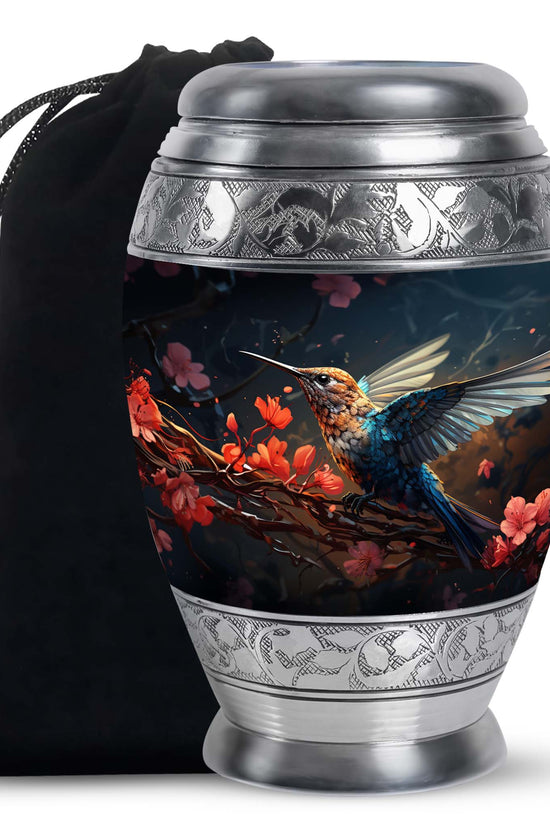 Mystic Hummingbird Cremation Urn - Scenic Ashes Urn For Human Ashes