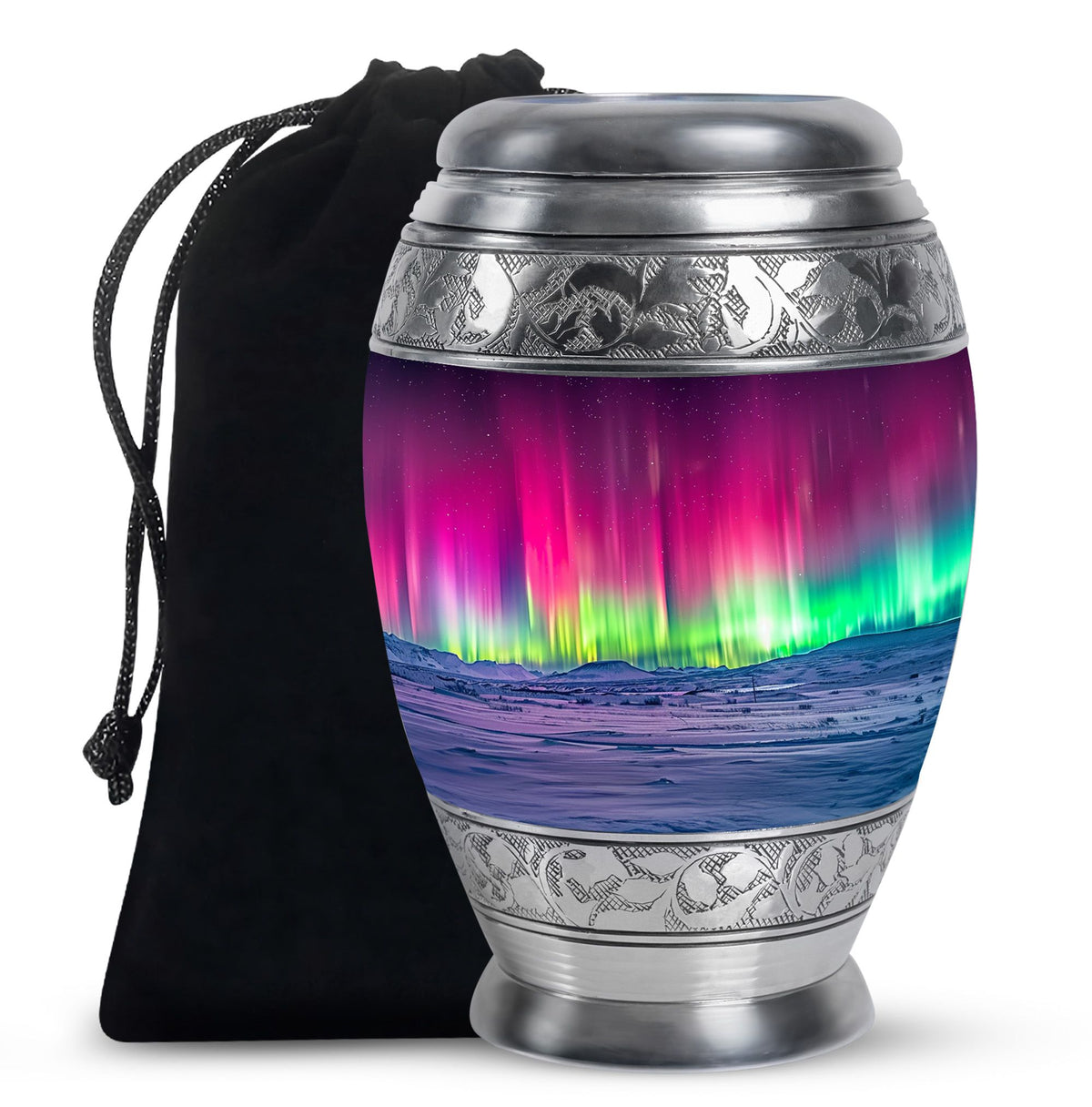 Mystic Northern Lights Urn For Ashes - Aurora Borealis Spiritual Urn