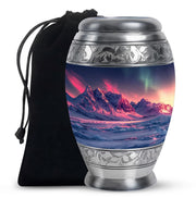 Aurora Snow Valley Urn For Ashes - Beautiful Sky Cremation Urn For Adults Ashes